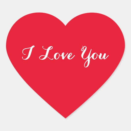 カスタム愛するヴァレンティネス赤いハートシール ハートシール (正面)