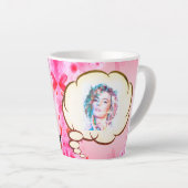 カスタム愛する私の小さなバレンタインデケルビエンジェルス カフェラテマグ (右アングル)