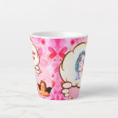 カスタム愛する私の小さなバレンタインデケルビエンジェルス カフェラテマグ (正面)