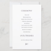 カスタム愛らしいハミングバードフル結婚式 プログラム (裏面)