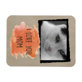 カスタム愛ママ猫フォトマグネット マグネット (横)