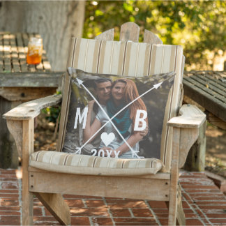 カスタム愛モノグラムのハート矢印2024 アウトドアクッション