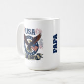 カスタム愛国アメリカンホーク アメリカ合衆国 フリーダム コーヒーマグカップ (正面左)