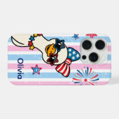 カスタム愛国ピークアブーキャラクターグース iPhoneケース (裏面横)