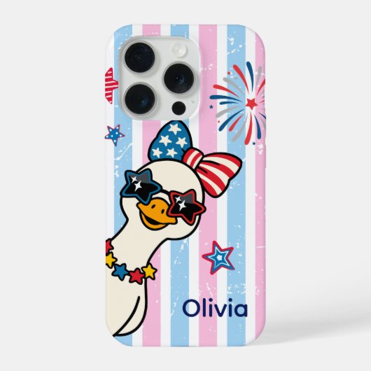 カスタム愛国ピークアブーキャラクターグース iPhoneケース (裏面)
