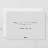 カスタム愛国的なアメリカ国旗のキリスト教労働日 シーズンカード (裏面)