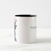 カスタム愛国的な叔父サム・プグ7月マグカップ4日 ツートーンマグカップ (中央)