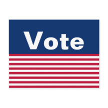 カスタム愛国的な赤と青の票用はがき