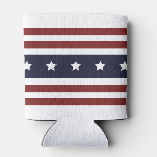 カスタム愛国的アメリカーナ7月4日パーティー 缶クーラー (裏面)