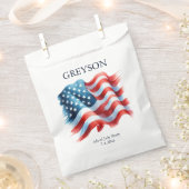 カスタム愛国的アメリカ国旗 フェイバーバッグ (クリップ留めされた状態)