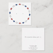 カスタム愛国的スタッドイヤリングジュエリー表示カード コーリングカード (正面/裏面)