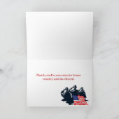 カスタム愛国的バレンタインデー軍隊兵士 シーズンカード (内部)