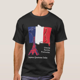 カスタム愛国的フランスのなバスティーユ Tシャツ