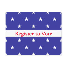 カスタム愛国者登録者が郵便はがきに投票する