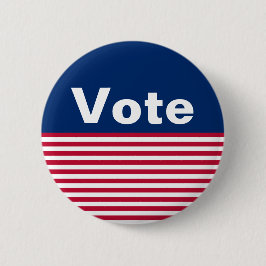 カスタム愛国赤白青の投票ボタン 缶バッジ