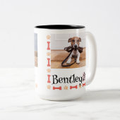 カスタム愛犬家向け犬フォトマグペットギフト ツートーンマグカップ (正面右)