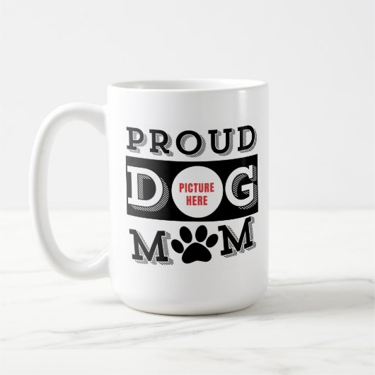 カスタム愛犬自慢のママ ペット好き コーヒーマグカップ (左)