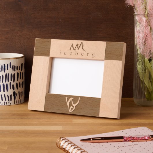 カスタム感動的エレガントアイスバーグラインアート レーザー彫刻フレーム (左)