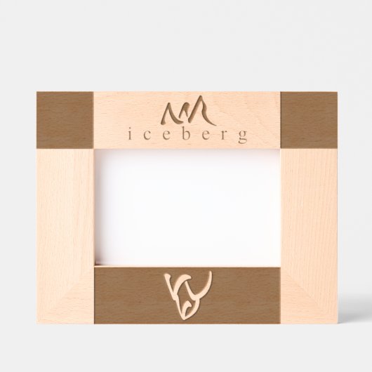 カスタム感動的エレガントアイスバーグラインアート レーザー彫刻フレーム (正面)