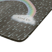 カスタム感動的メッセージ虹の大洪水 カッティングボード (角)