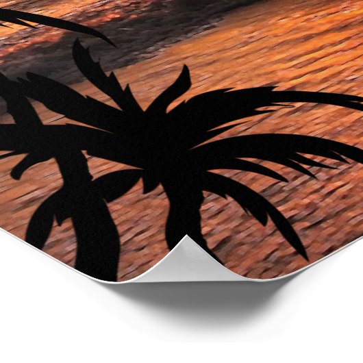 カスタム感動的聖句海 ポスター (角)