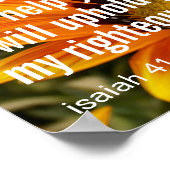 カスタム感動的聖聖句ひまわり ポスター (角)