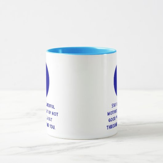カスタム感動的青アイエナジー前向き マグカップ (中央)