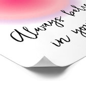 カスタム感動的10代の女の前向き引用文 ポスター (角)