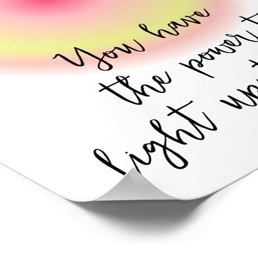 カスタム感動的10代の女の前向き引用文 ポスター (角)