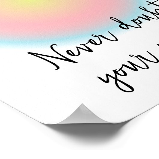 カスタム感動的10代の女の前向き引用文 ポスター (角)