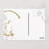 カスタム感謝していグランジコーヒー汚れポストカード ポストカード (裏面)