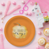 カスタム感謝の常に感謝のテーブルオレンジ ペーパープレート (パーティー)