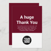 カスタム感謝の社員評価カード 招待状 (正面/裏面)