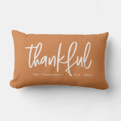 カスタム感謝の秋シーズン オレンジ ランバークッション (正面)