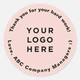 カスタム感謝スタッフ感謝の日ギフト ラウンドシール