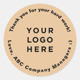 カスタム感謝スタッフ感謝の日ギフト ラウンドシール