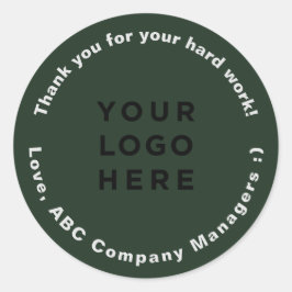 カスタム感謝スタッフ感謝の日ギフト ラウンドシール