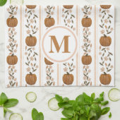 カスタム感謝型かぼちゃのフローラ皿タオル キッチンタオル (折り畳み)