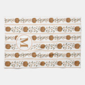 カスタム感謝型かぼちゃのフローラ皿タオル キッチンタオル (横)