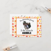 カスタム感謝祭の七面鳥の写真シーズンにゴーブル カード (正面/裏面インサイチュ)