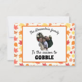 カスタム感謝祭の写真撮影シーズンにおすすめのテンプレート - ゴブル カード (正面)