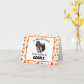 カスタム感謝祭の写真撮影シーズンにおすすめのテンプレート - ゴブル カード (黄色い花)