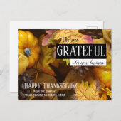 カスタム感謝祭の挨拶顧客向け ポストカード (正面/裏面)