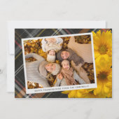 カスタム感謝祭グリーティングオンプレイドホリデーカード シーズンカード (正面)