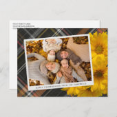 カスタム感謝祭グリーティングオンプレイドホリデーカード ポストカード (正面/裏面)