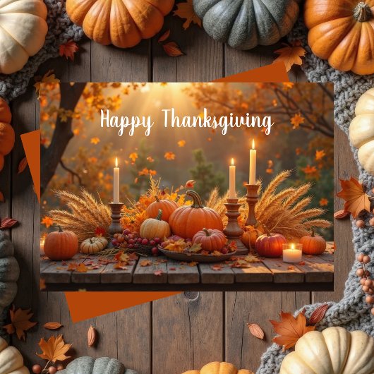 カスタム感謝祭グリーティングカード 招待状