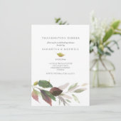 カスタム感謝祭ディナー招待状水彩 招待状 (スタンド正面)