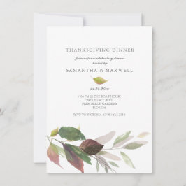 カスタム感謝祭ディナー招待状水彩 招待状