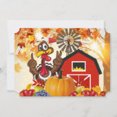 カスタム感謝祭トルコ招待状ホリデーカード 招待状 (正面)