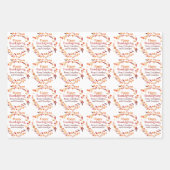 カスタム感謝祭秋リーフオータムリース ラッピングペーパーシート (正面2)